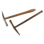 Two upholsterers strapped hammers by W &