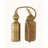 A Dutch masons 3 1/2" brass plumb bob wi
