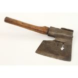 A fine 18/19c French side axe with pierc