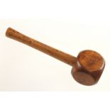 A carvers flat sided boxwood mallet with