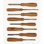 A set of 8 small turning tools by MOSELE