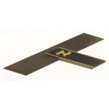 A  12" brass faced ebony mitre square by