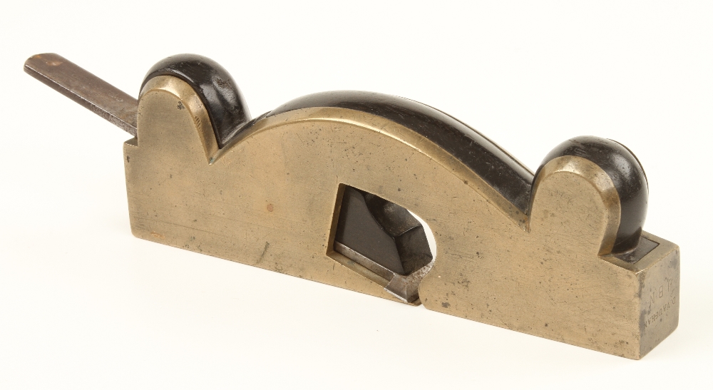 A shapely brass shoulder plane 8" x 1" w