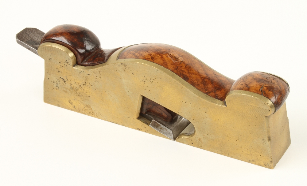 A brass shoulder plane 8" x 1 3/8" with