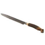 A 19c butchers knife with 12" blade with