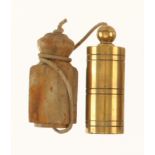 A Dutch masons wide 4" brass plumb bob w