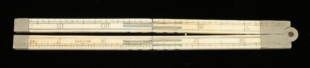 A 12" four fold ivory rule with German s