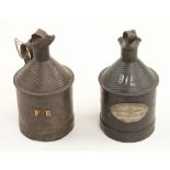 A pair of KAYE'S oil cans 8 1/2"h. one w