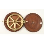 A 6" brass protractor by CARY London wit