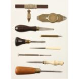 Nine quality miniature tools as illustra