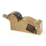 A steel soled brass bullnose plane 3 3/4