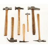 Seven assorted early hammers G+