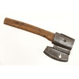 An 18c European combination axe, hammer