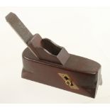 A craftsman made mahogany sliding box type chamfer plane 7" x 2" G+