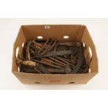 A quantity of gardening and blacksmiths tools G