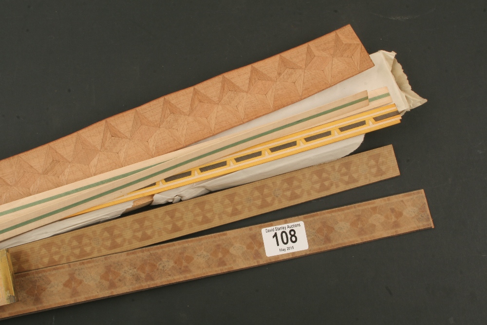 A quality of decorative veneer strips etc