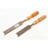 Two bevel edge chisels by SORBY and WARD G