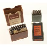 A set of small hand stamps by J H SHAND  A-Z plus ampersand size 1/16" and set of numbers by