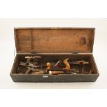 A pine box of tools