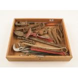 A box of wrenches and pliers