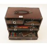 An engineers eight drawer tool box with tools G+