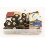 A quantity of abrasives and polishing wheels