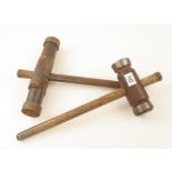 Two shipwrights caulking mallets G+