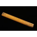 A French boxwood slide rule by TAVERNIER GRAVET Rue Mayet 19 Paris with paper scales under G