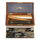A fine and comprehensive drawing instrument set by STANLEY London incl.