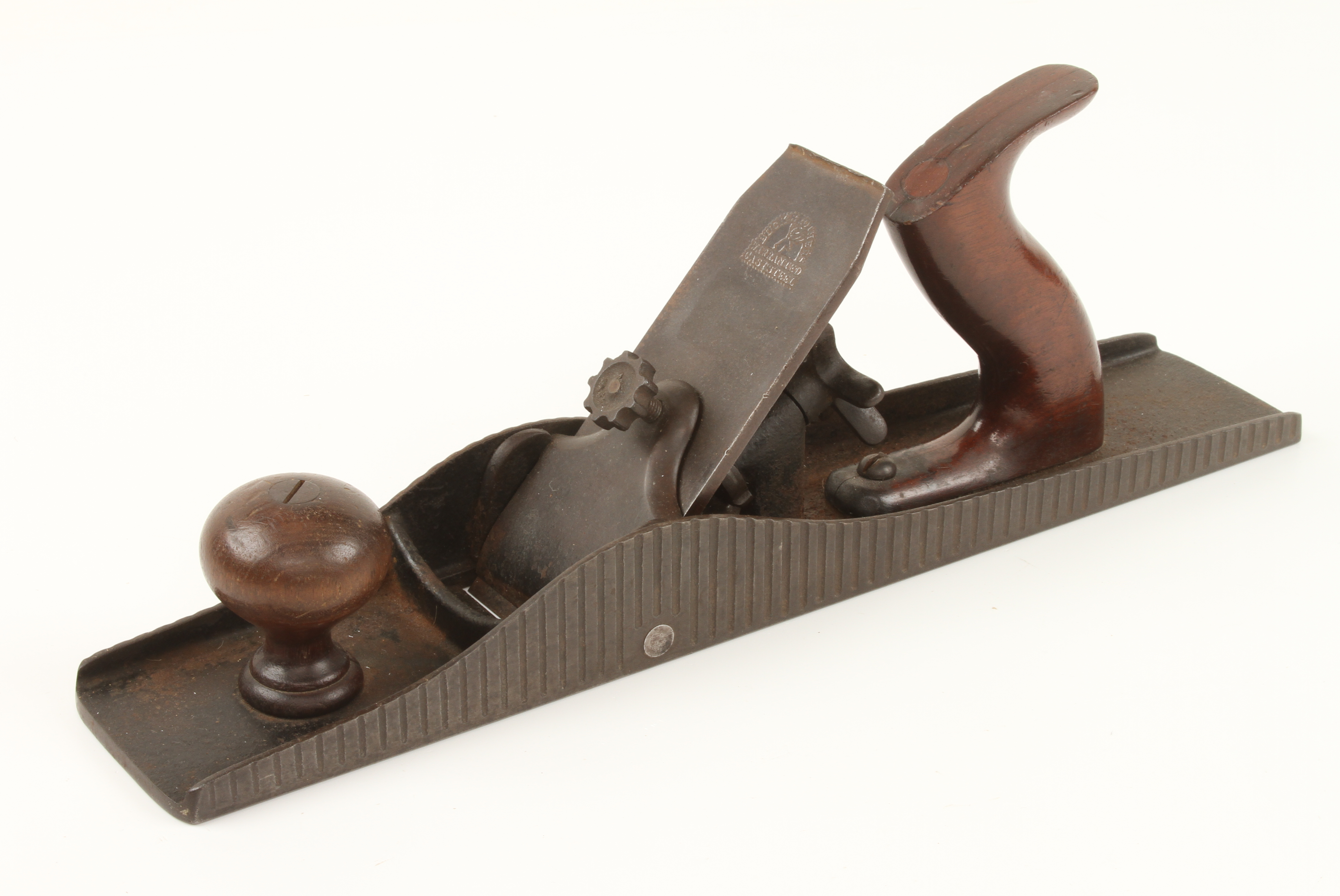 A rare 14 1/2" RODIER Patent jack plane with wavy corrugated sole (see P-TAMPIA vol 1 p184 fig 225