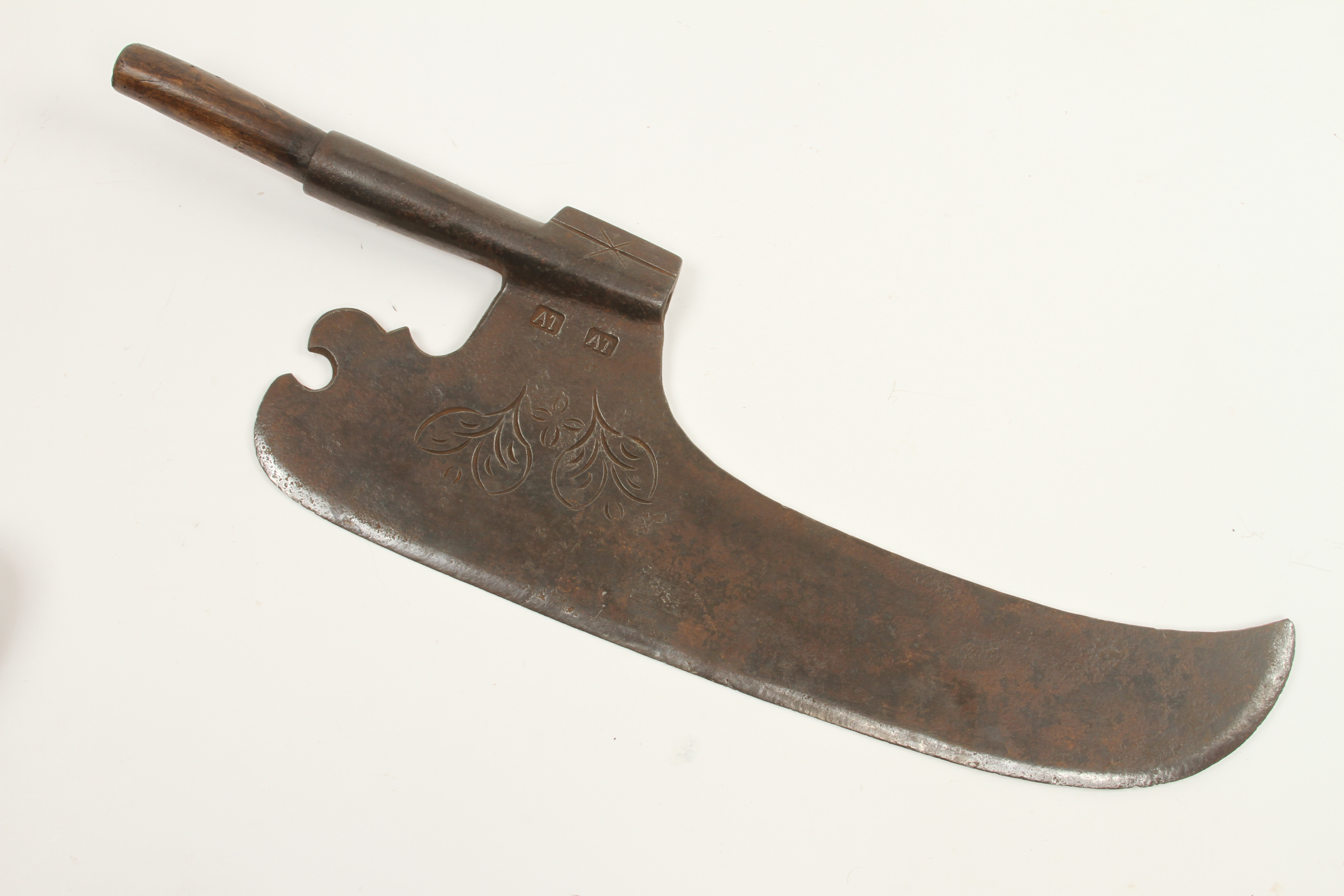 An 18c Austrian R/H side axe with A.T.