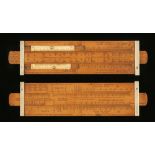 A very rare Gangarams boxwood triple slide rule by HOLTZAPFFEL & Co 8 1/2" x 2 1/4" the two short