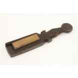 An unusual 17/18c French oilstone with attractive but primitive handle G