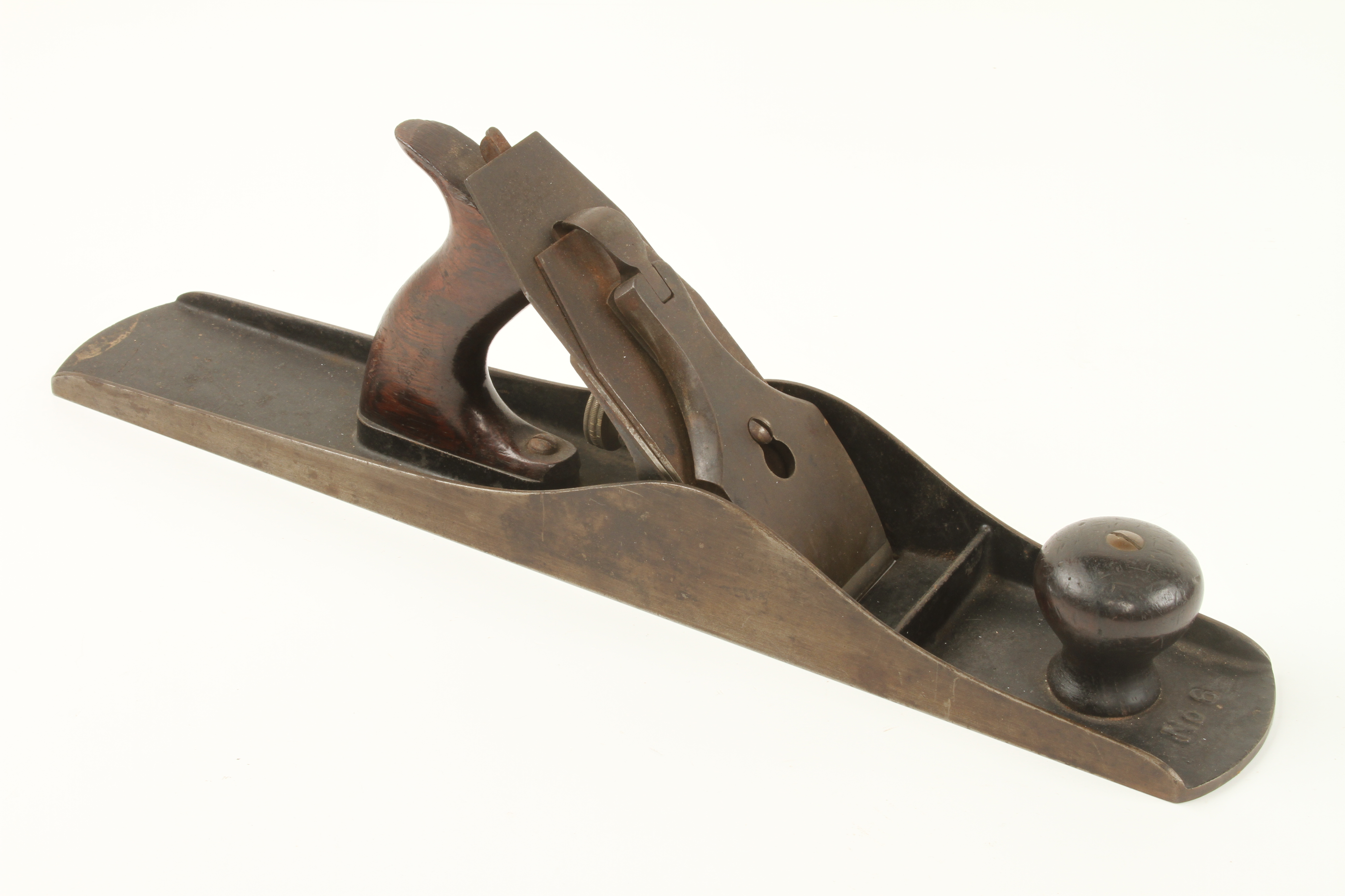 An early STANLEY No 6 low knob jack plane with orig iron G+