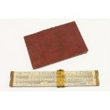 A 12" FARMAR'S Patent Standard Slide Rule for the Entire Wine and Spirit Trade (Pocket Size) by F.C.