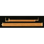 An extremely rare BURTS Patent No 4359 timber slide rule No 135 consisting of a 24" boxwood and