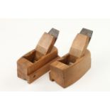 An intriguing pair of L & R hand beech planes 6" x 3" probably for some kind of sliding casement