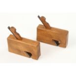 A pair of small beech H & R rebate planes 3 1/2" x 7/8" G++