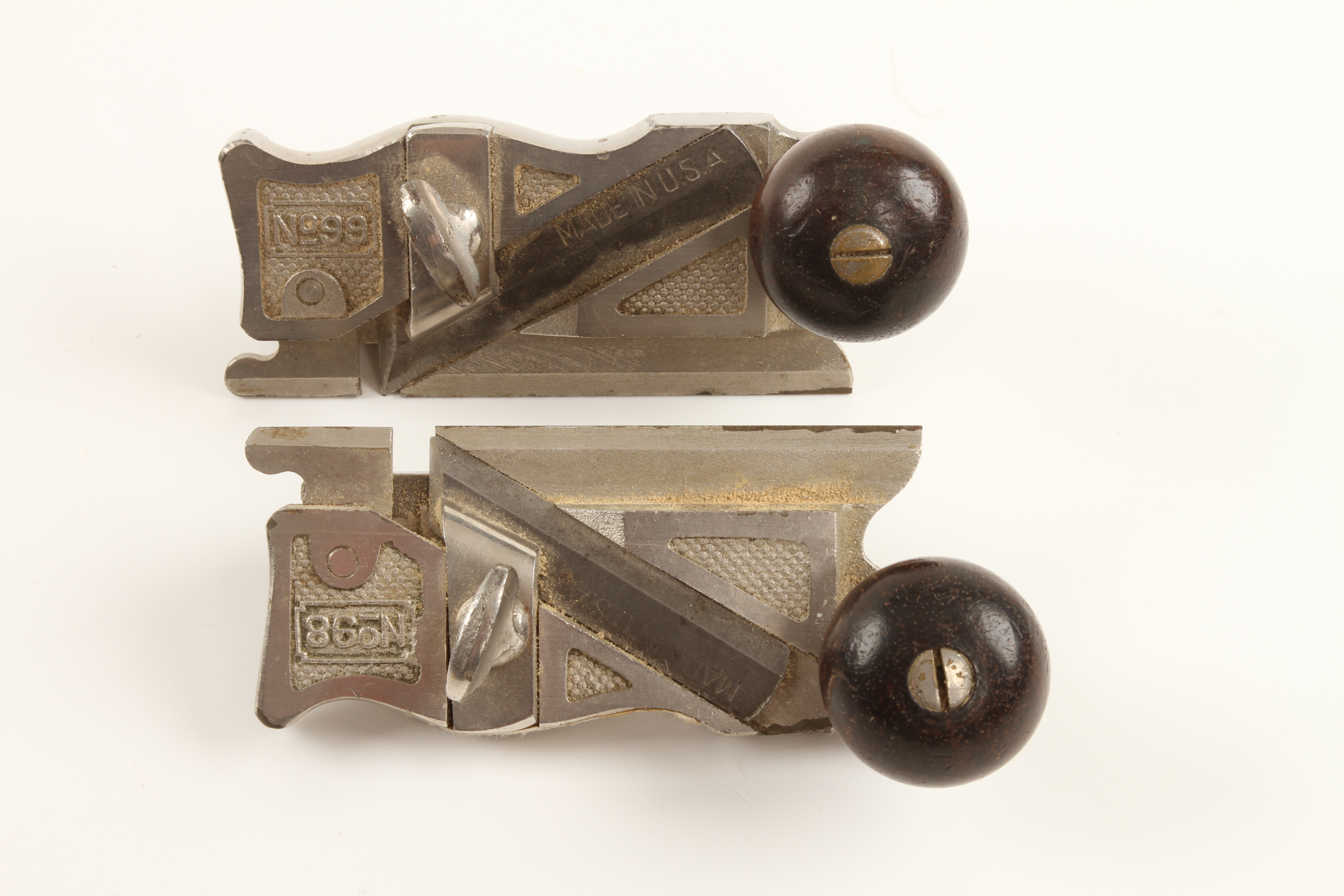 A pair of STANLEY No 98 & 99 side rebate planes with depth stops G+