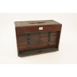 An unusual engineers seven drawer chest with sliding lid G