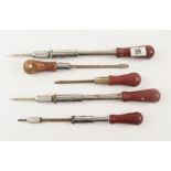 Five Yankee pump screwdrivers G