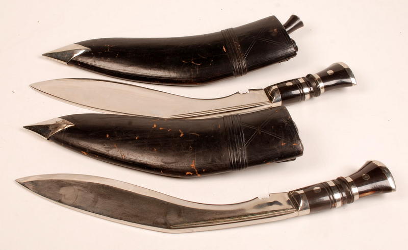 A pair of 1930's kukris, formally the property of Lt. Col. A.R. Dawe of the 4th/10th Ghurka