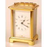 A Bayard eight day brass carriage clock.
