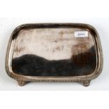 A George III rectangular silver tray wit