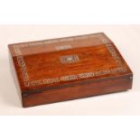 A William IV rosewood writing slope with