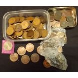 Miscellaneous coins including six cartwh