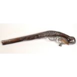 An early 18th century flintlock pistol, (converted to percussion cap) by Penterman, Utrecht.