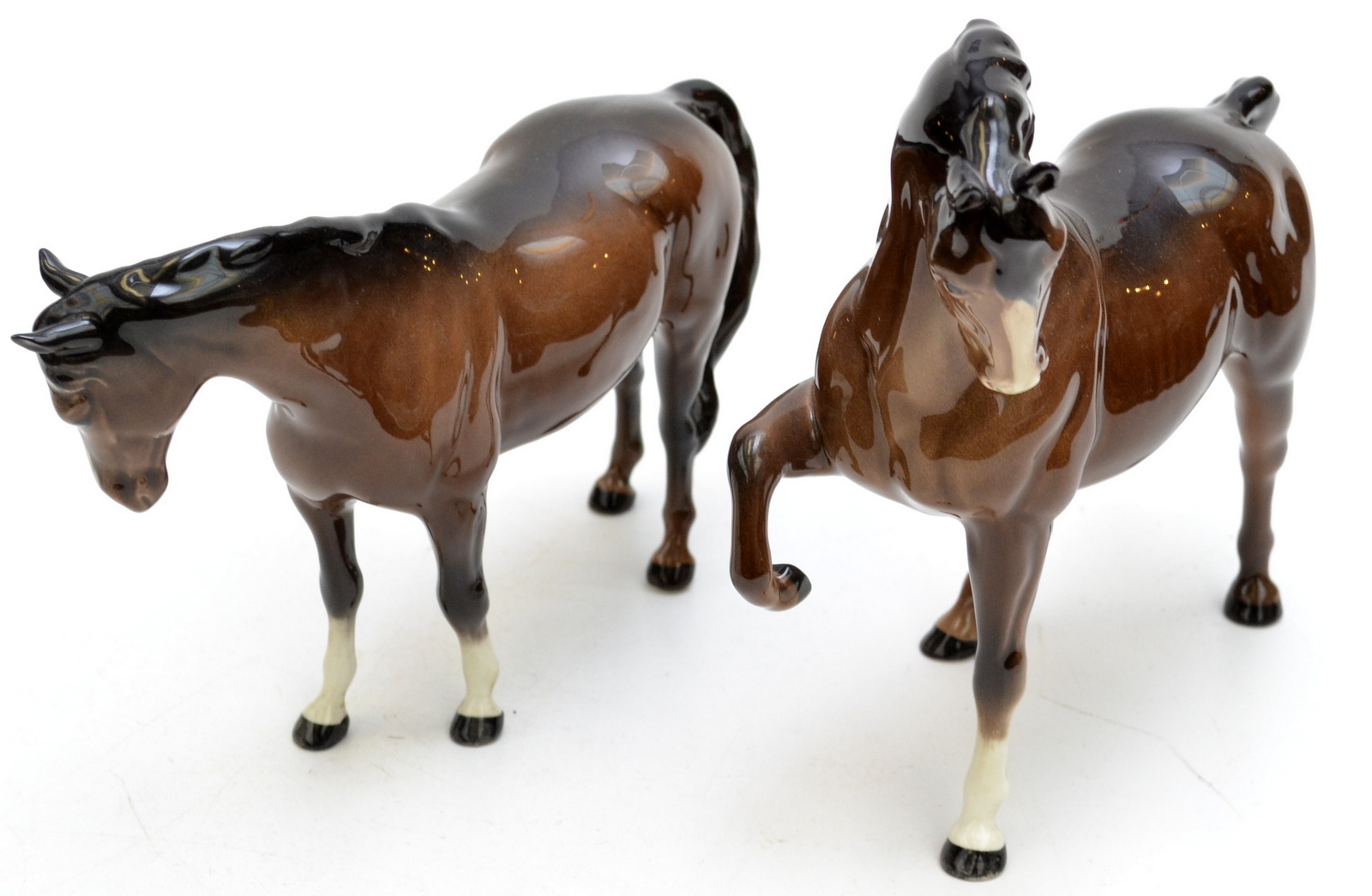 Two Beswick horses. Condition Report: Good condition.