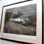 A limited edition 1994 commemorative Le Shuttle print, signed by the artist Terrance Cuneo,