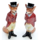 Two Royal Doulton fox Huntmaster figures D6448, height 1.8cm.